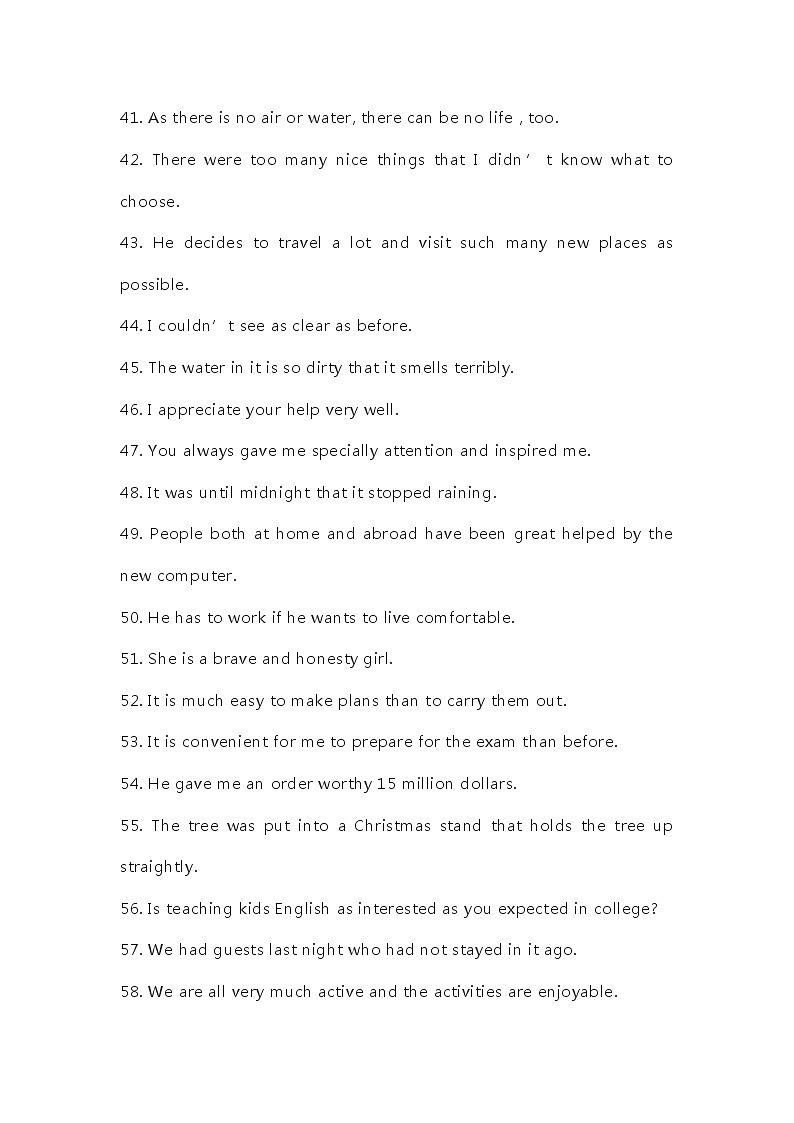 高考英语句子改错练习100题(含答案)第3页