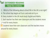 Unit 1 Back to school extending reading&project 牛津译林版课件PPT