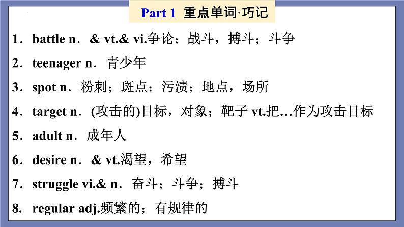 Unit 2 单词，词组，短语，语法，知识点复习课件-2022-2023学年高一英语单元复习（牛津译林版2020必修第一册）第2页