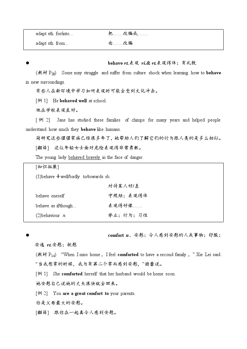 Unit2 Bridging Cultures【知识归纳&过关检测】-2022-2023学年高二英语单元复习（人教版2019选择性必修第二册）03