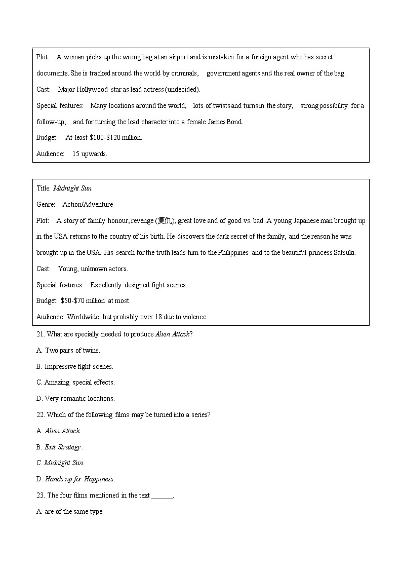 Unit 2 Let’s talk teens（B卷·能力提升练）-【单元测试】2022-2023学年高一英语分层训练AB卷（译林版2020必修第一册）02