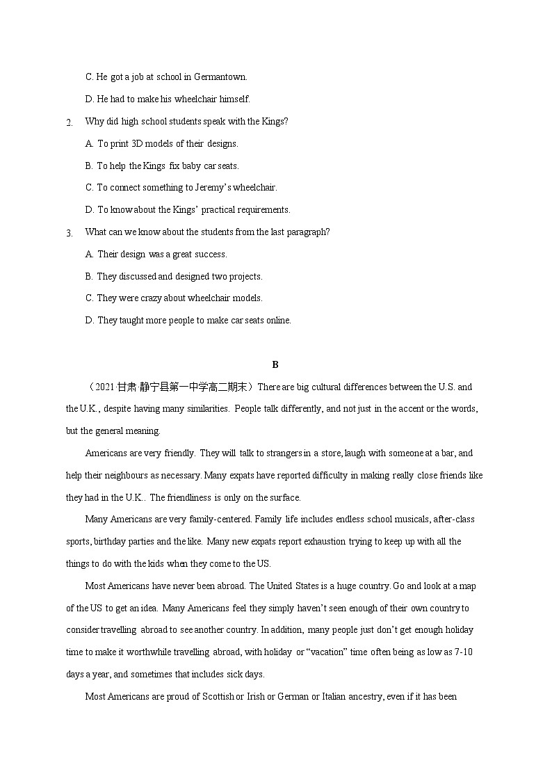 Unit 2（A卷·夯实基础）——高二英语同步单元AB卷（译林版2020选择性必修第四册）02