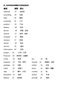 二轮复习高考英语阅读理解高频词