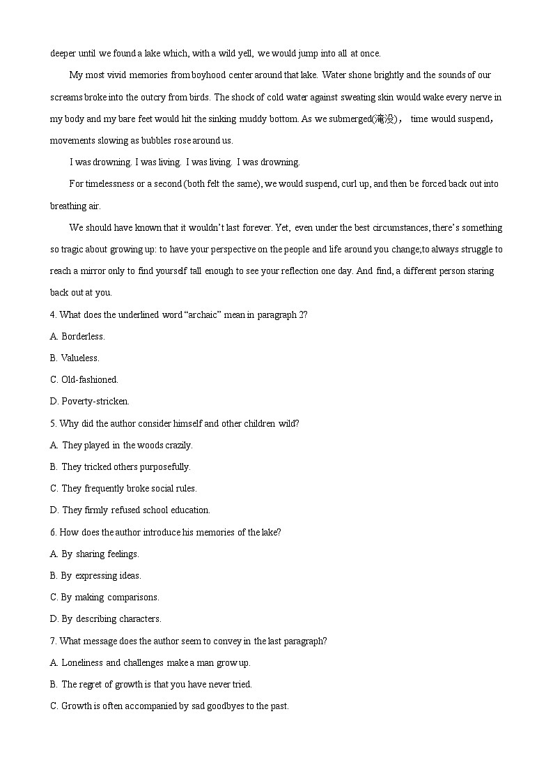 2023深圳高三下学期第二次调研考试（二模）英语试卷含解析03