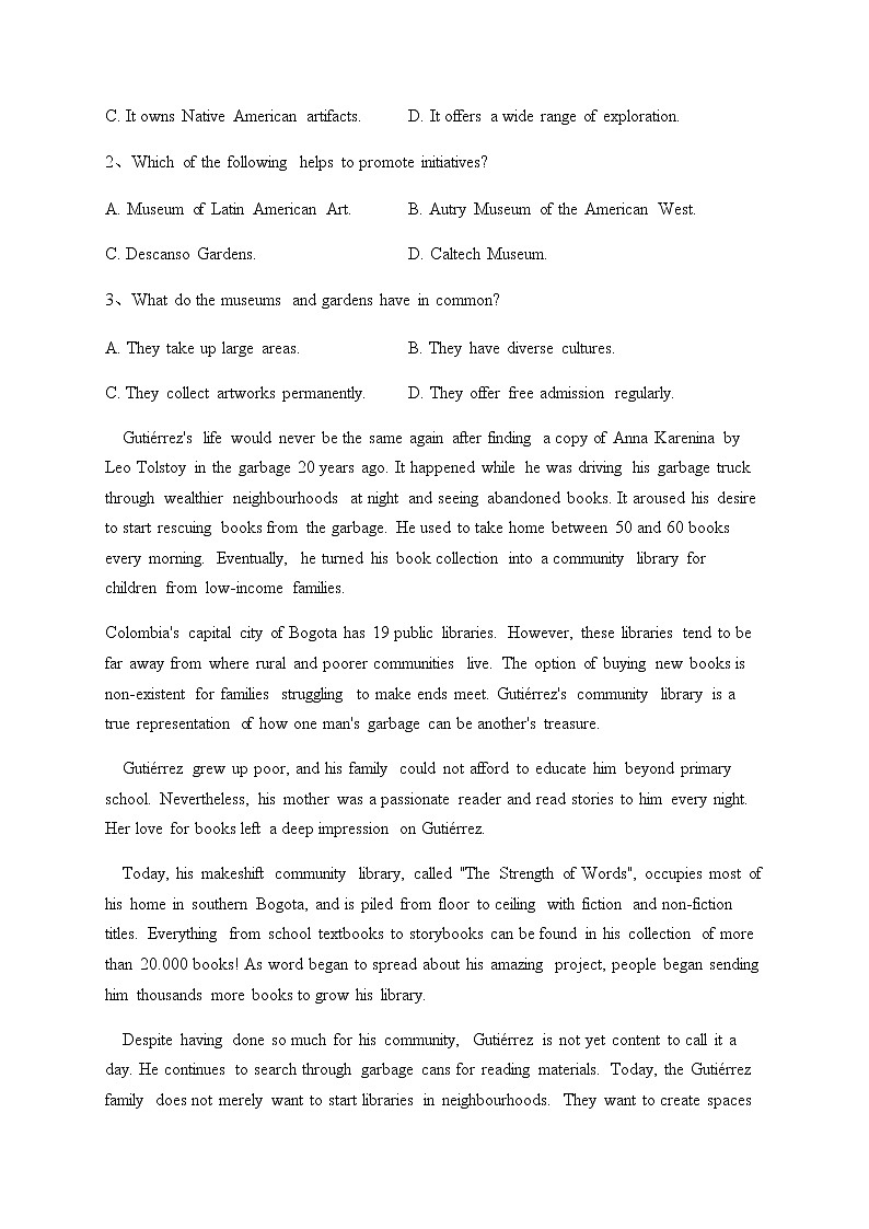 2022-2023学年福建省部分地市高三4月第三次质量检测英语试卷含答案第2页