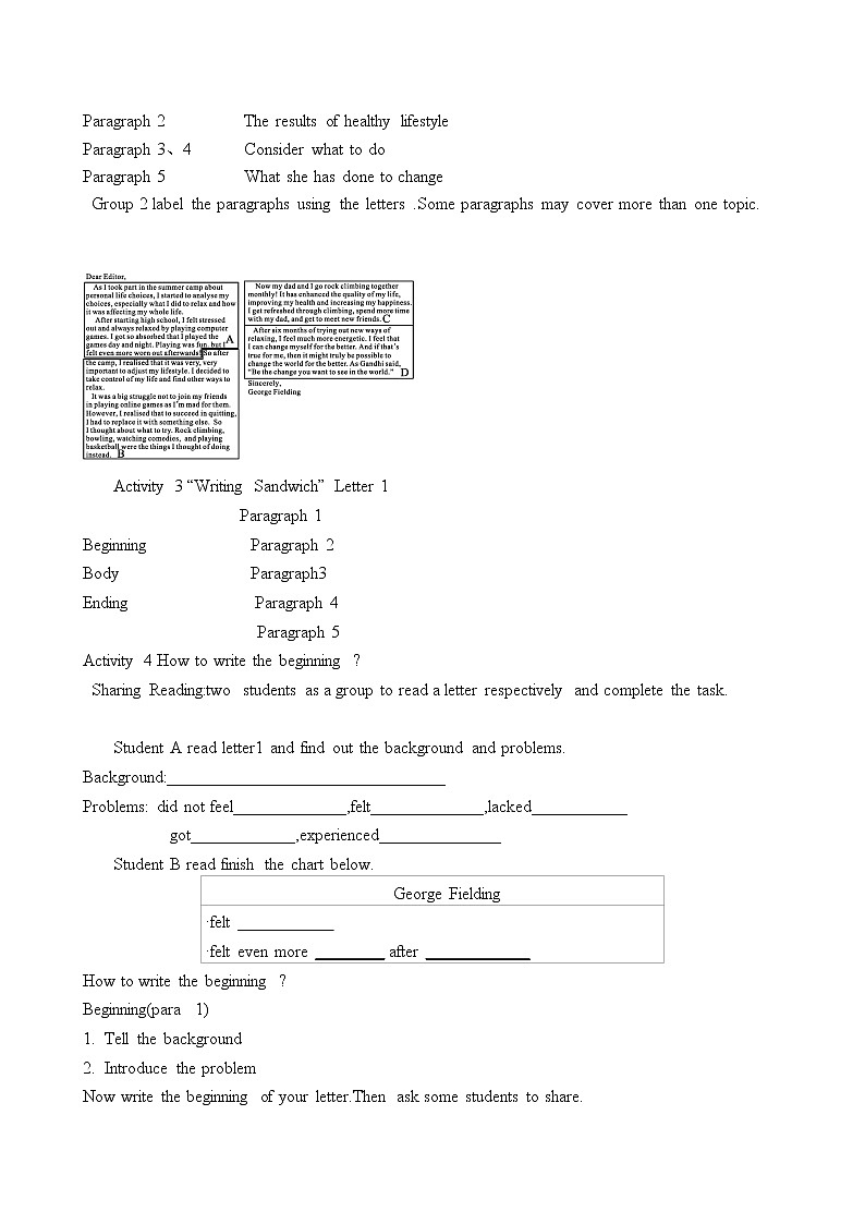 Unit 2 Healthy Lifestyle Using Language 教案-2022-2023学年高中英语人教版（2019）选择性必修第三册02