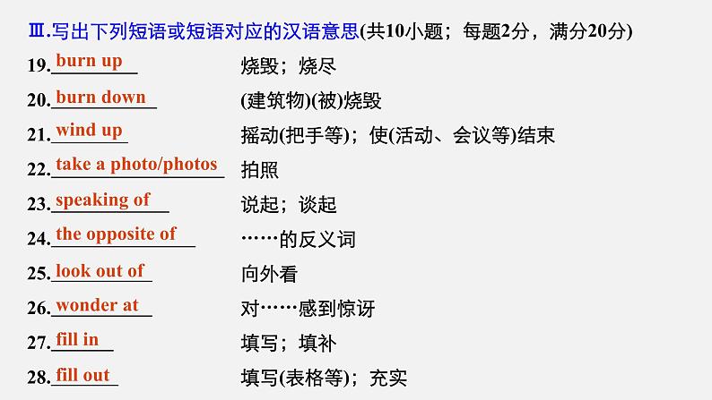 高中外研版英语新教材必修第1册课件+讲义  Unit 2 第02讲 Language Points07
