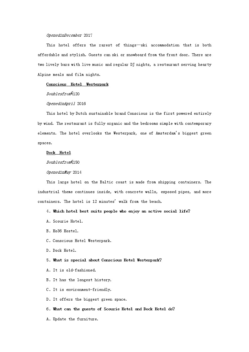 2023新教材高考英语二轮专题复习阅读理解题型分类练一细节理解题__直接信息类03