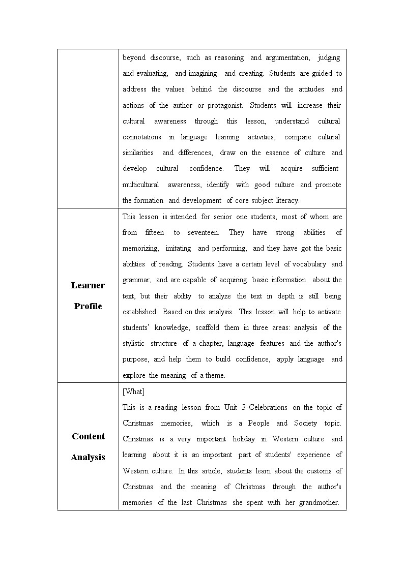 Unit 3 Lesson 3 Memories of Christmas 教学设计-2022-2023学年高中英语北师大版（2019）必修第一册02