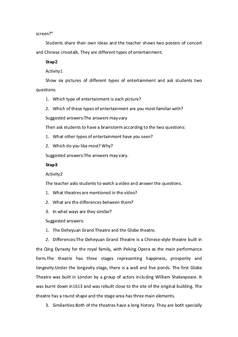 Unit 4 Stage and Screen Starting out & key Words 教案-2022-2023学年高中英语外研版（2019） 必修第二册02