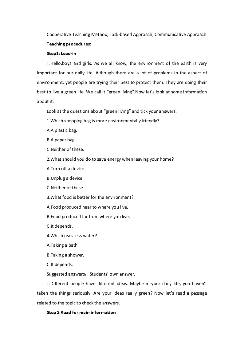 Unit 6 Earth first Developing ideas 教案-2022-2023学年高中英语外研版（2019）必修第二册第2页