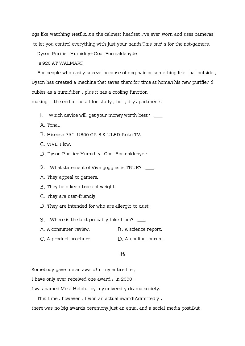 2022-2023学年广东省广州市越秀区重点中学高二（下）月考英语试卷（3月份）含解析第2页