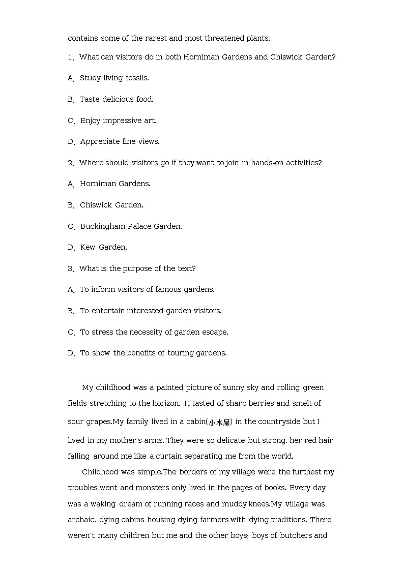 2023届广东省深圳市高三年级第二次调研考试英语试题（含答案）02