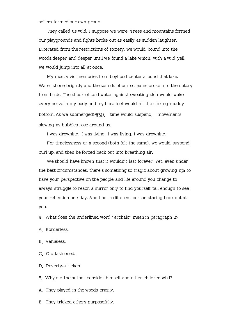 2023届广东省深圳市高三年级第二次调研考试英语试题（含答案）03