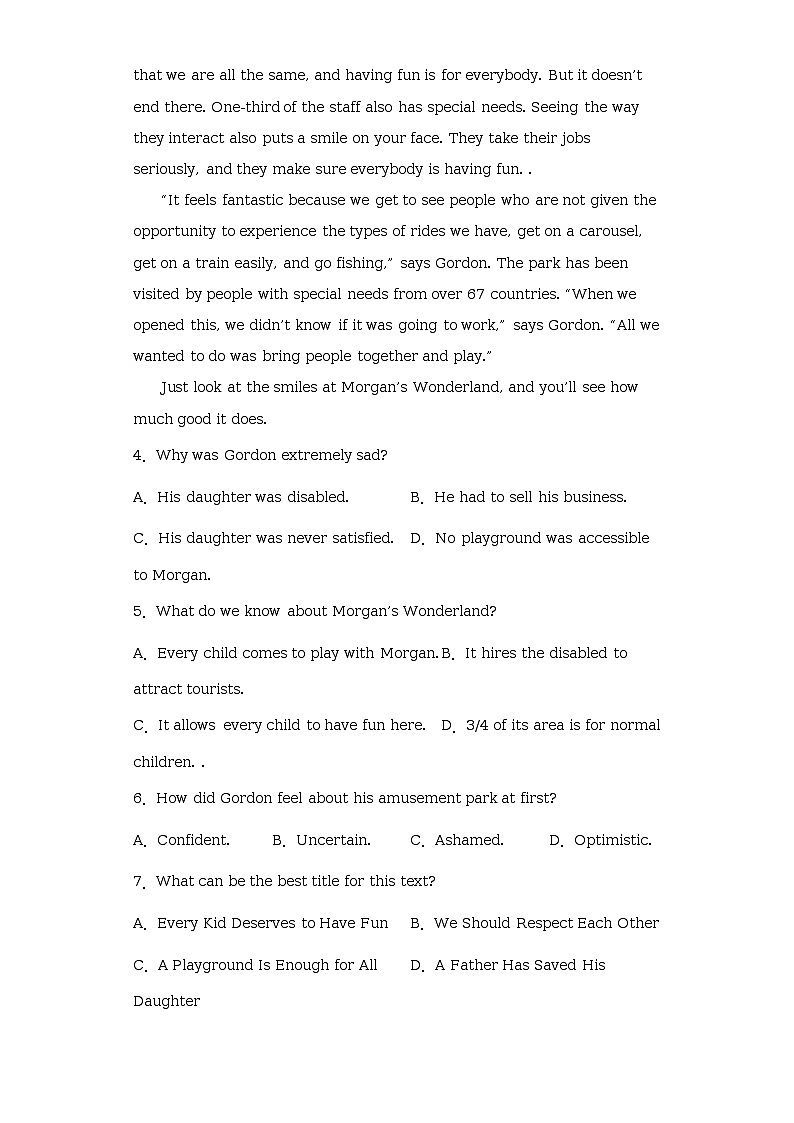 2023届河北省邯郸市高三二模英语试题（含答案）03