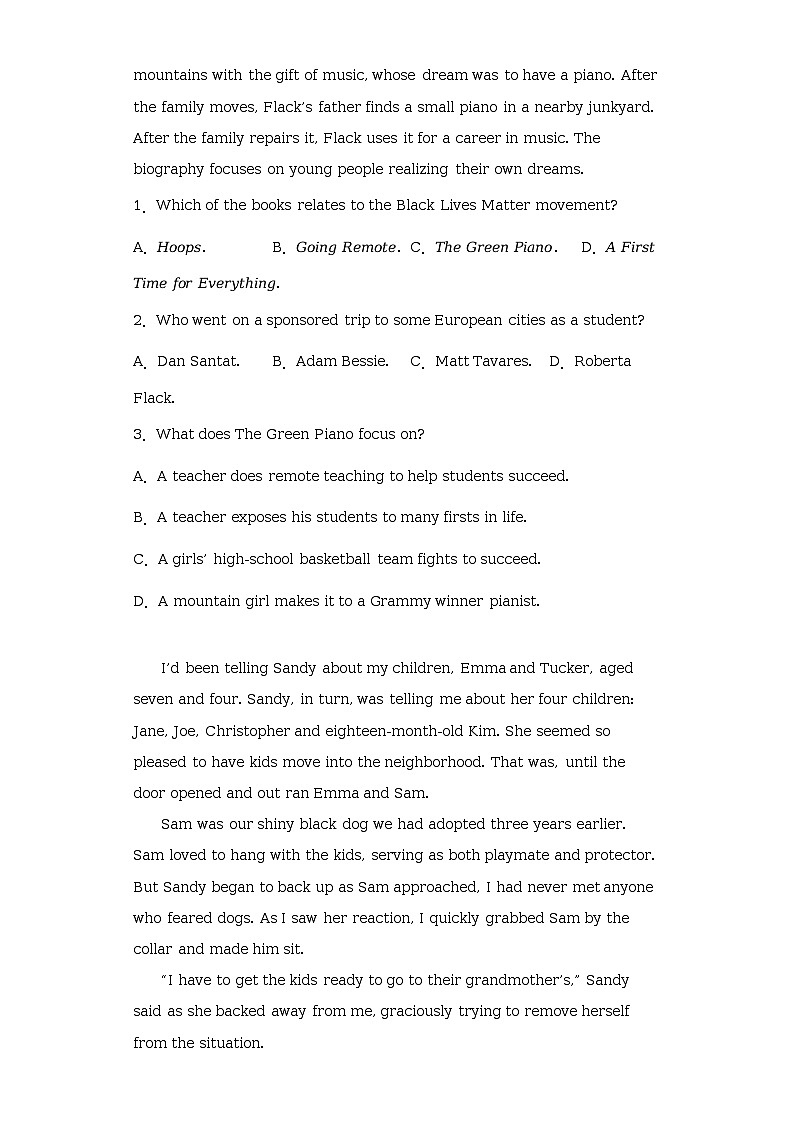 2023届江西省高三二轮复习验收考试二模英语试题（含答案）02