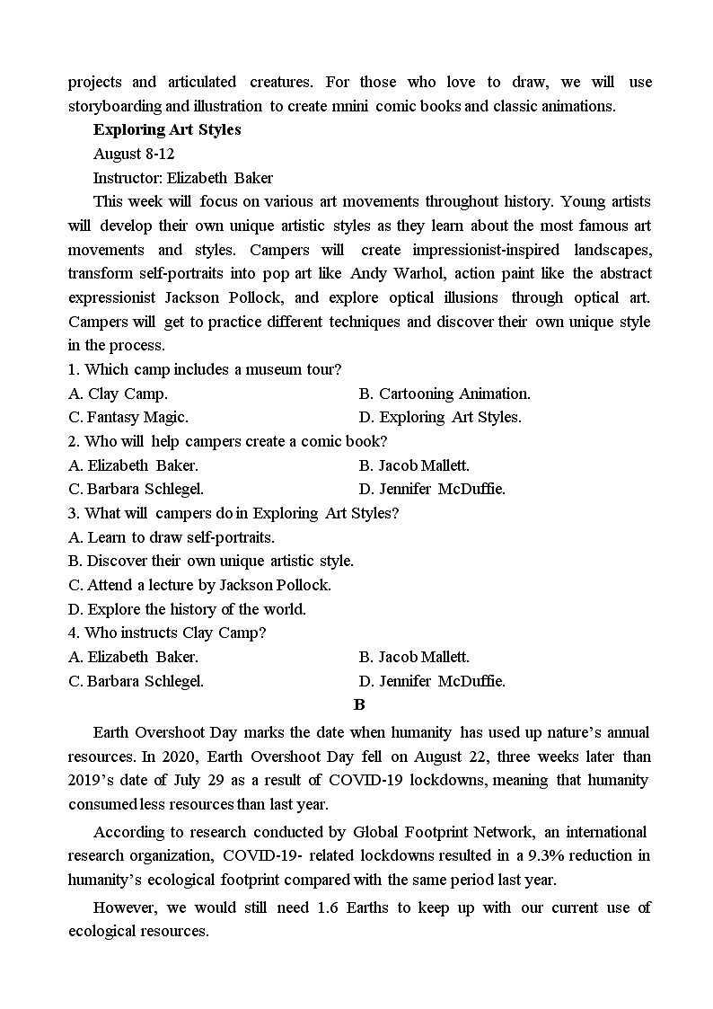 2023届河北省滦南县第二高级中学高三上学期1月线上期末考试英语试卷第2页