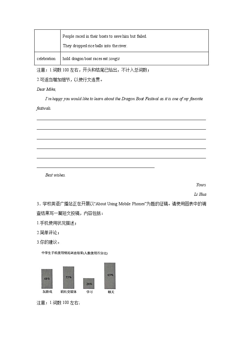 高考英语写作分类训练：图表作文第2页