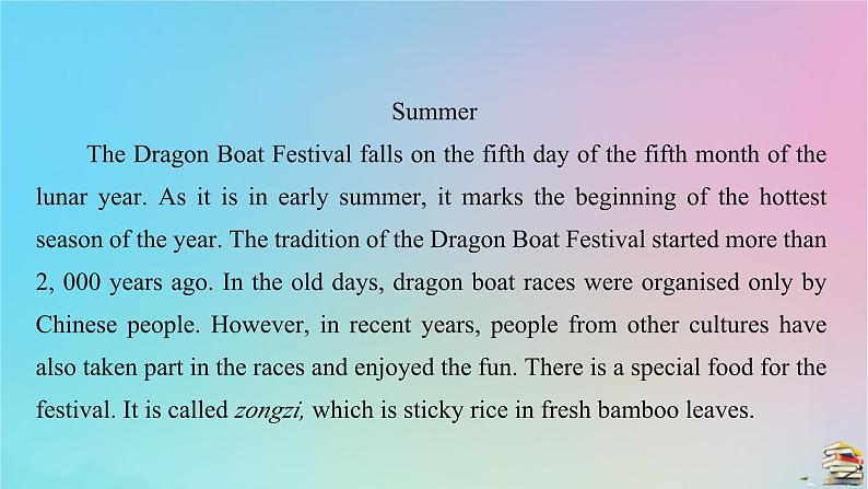 新教材2023年高中英语 Unit 1 Festivals and Celebrations Section Ⅰ　Listening and Speaking，Reading and Thinking课件 新人教版必修第三册第6页