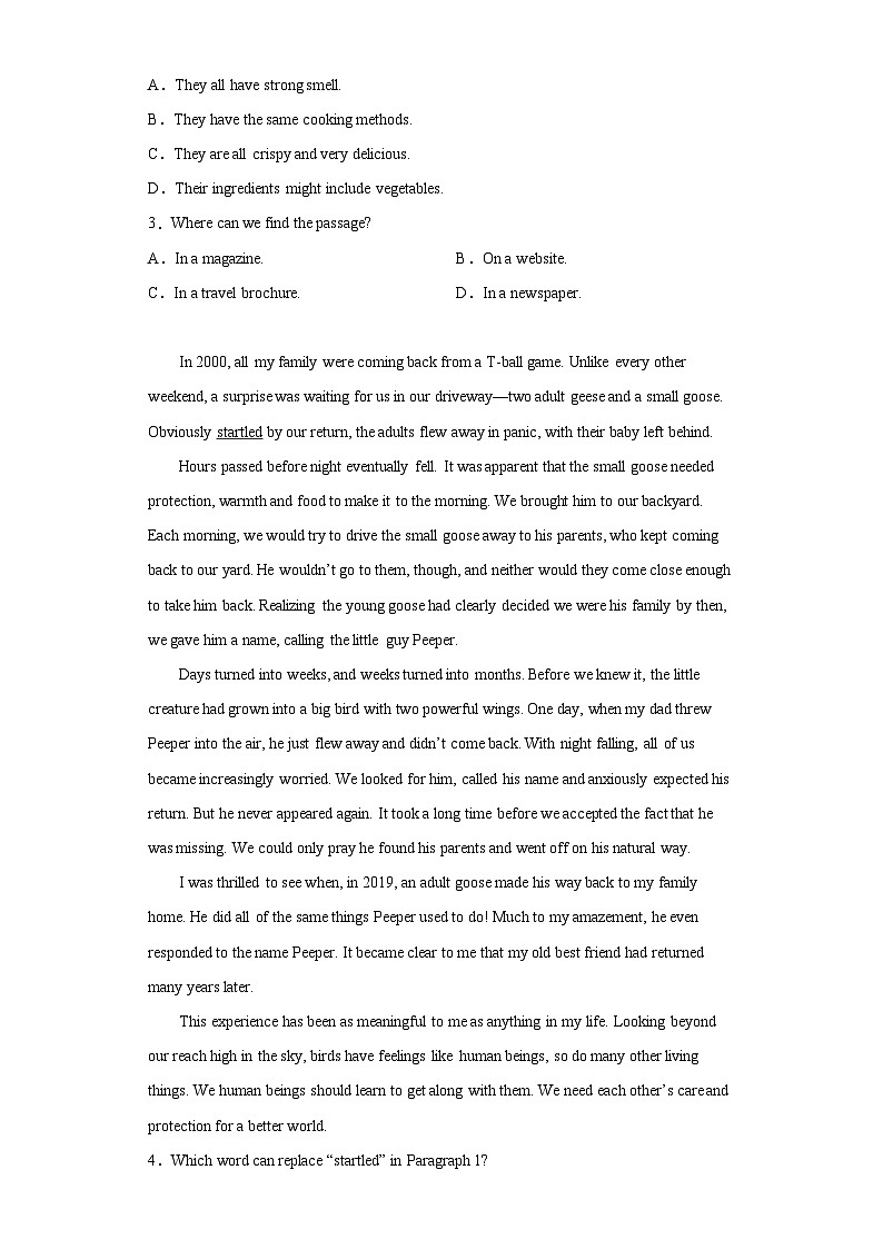 安徽省芜湖市2022-2023学年高三下学期第二次模拟考试英语试题（含答案）02