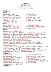 Unit1-Unit6 语言知识期末复习 知识清单 2022-2023学年外研版高中英语必修第三册