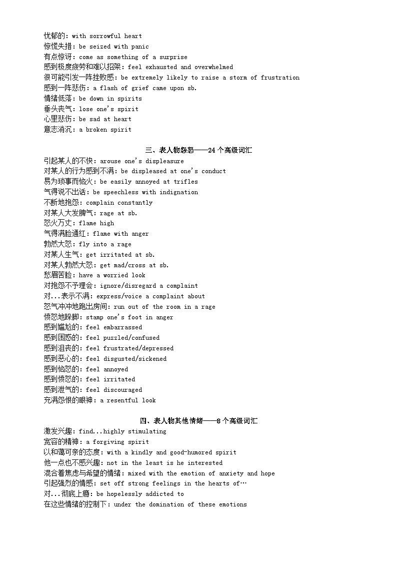 高中英语高考读后续写高级词汇短语素材（共10个场景）第2页