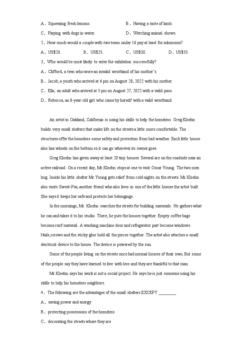 2023届黑龙江省牡丹江市第三高级中学高三下学期第三次模拟英语试卷（含答案）02