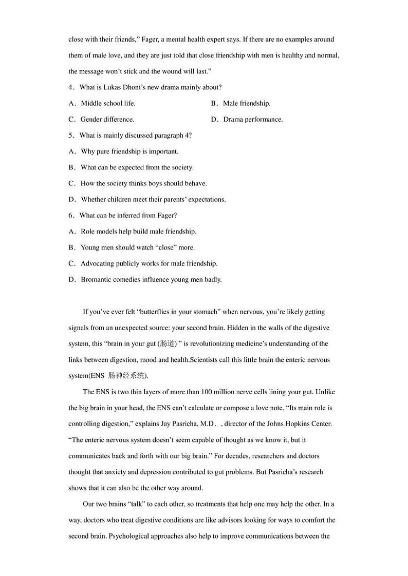 河北省唐山市十县一中联盟2022-2023学年高二下学期期中考试英语试题03