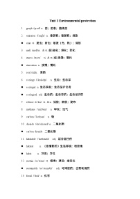 高中英语人教版 (2019)选择性必修 第三册Unit 3 Environmental Protection综合训练题