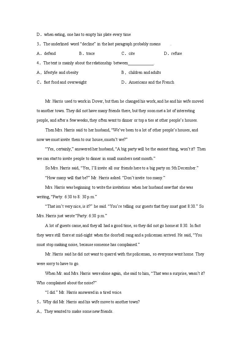 广东高考英语阅读理解专项训练02