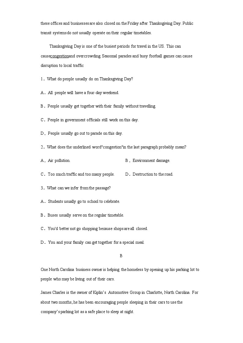 2022-2023学年河南省周口市川汇区高二下学期5月月考英语试题含答案第2页