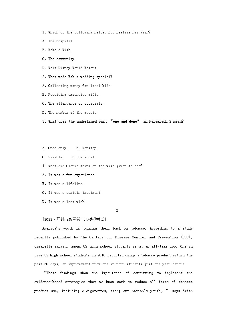 2023新教材高考英语二轮专题复习阅读理解题型分类练十词句猜测题__词义猜测类第2页