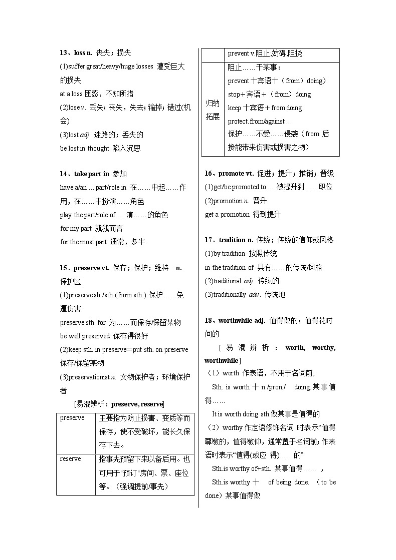 专题04 必修二   Unit 1----Unit3 （原卷版）----2023年高中英语学业水平考试必备考点归纳与测试（新教材人教版）第3页