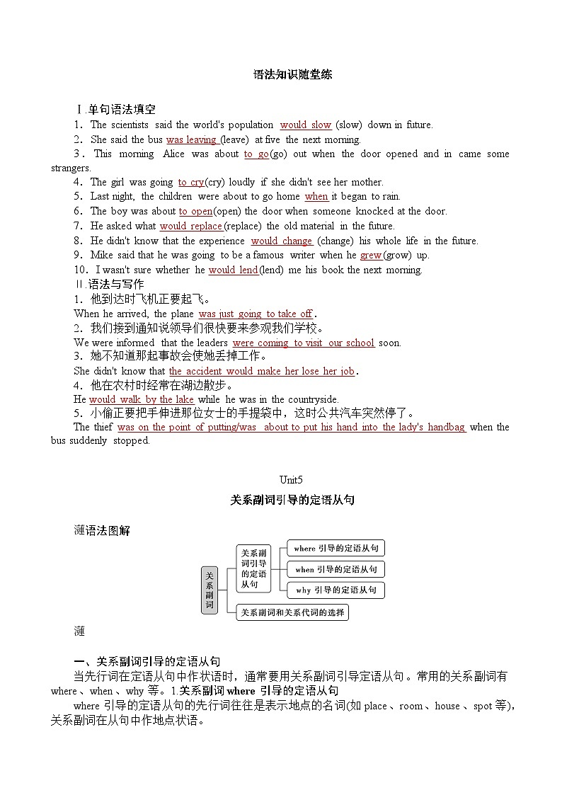 专题04 必修第二册 必过语法点清单 ——2023年高中英语学业水平考试专项精讲+测试（新教材北师大版）02