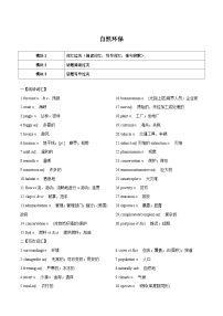 专题17.话题通关四（自然环保）（词汇  阅读  写作）  ——2023年高中英语学业水平考试专项精讲+测试（通用版）