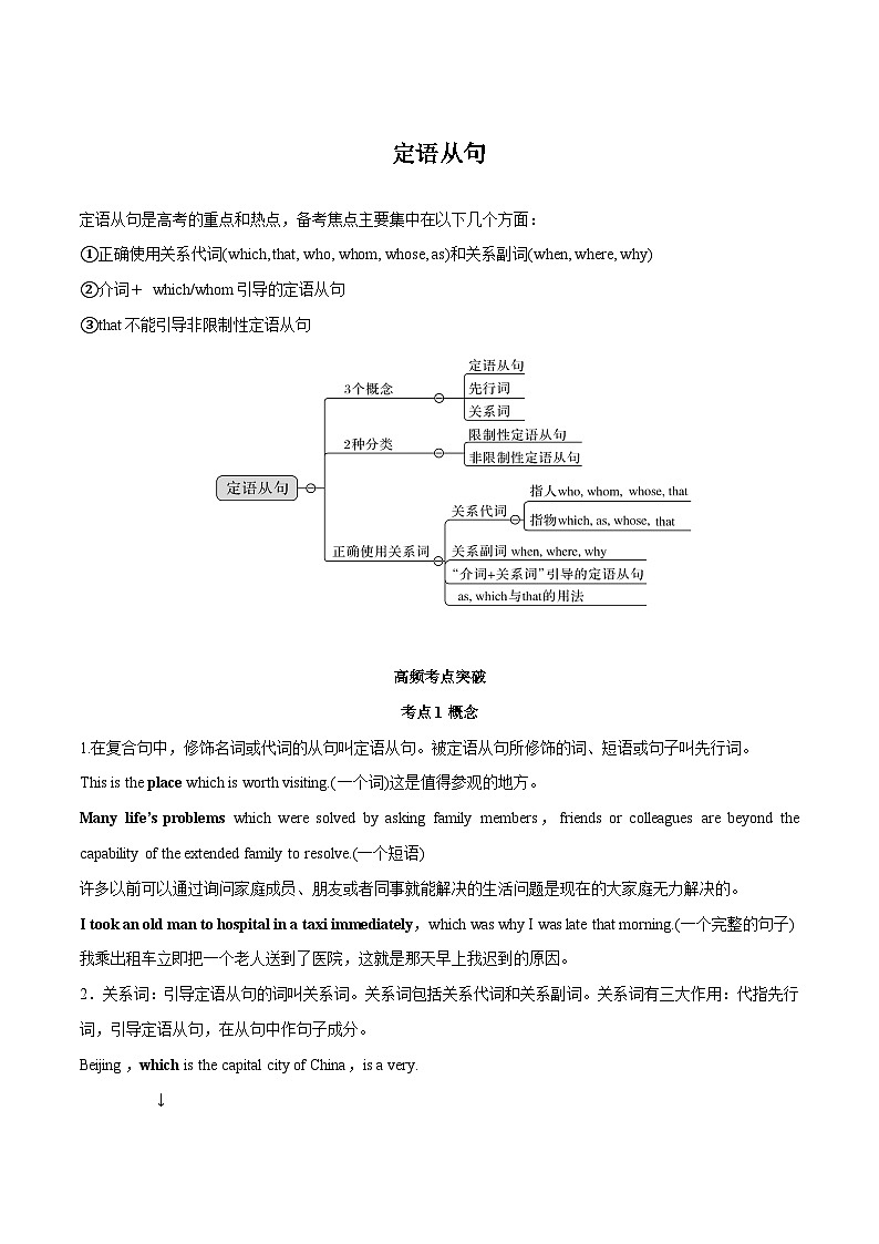 专题8.必过语法定语从句（解析版）第1页