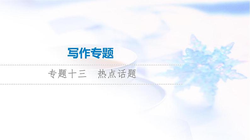 高考英语总复习写作专题13热点话题课件第1页