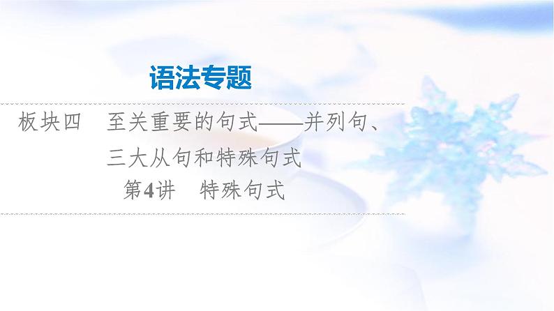 高考英语总复习语法专题4第4讲特殊句式课件01