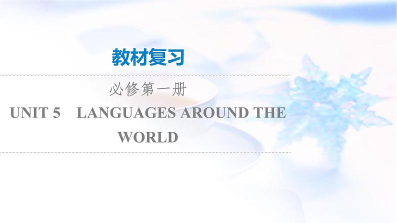 高考英语一轮复习必修第1册UNIT5 LANGUAGES AROUND THE WORLD课件01