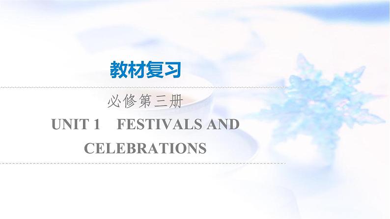 高考英语一轮复习必修第3册UNIT1 FESTIVALS AND CELEBRATIONS课件01