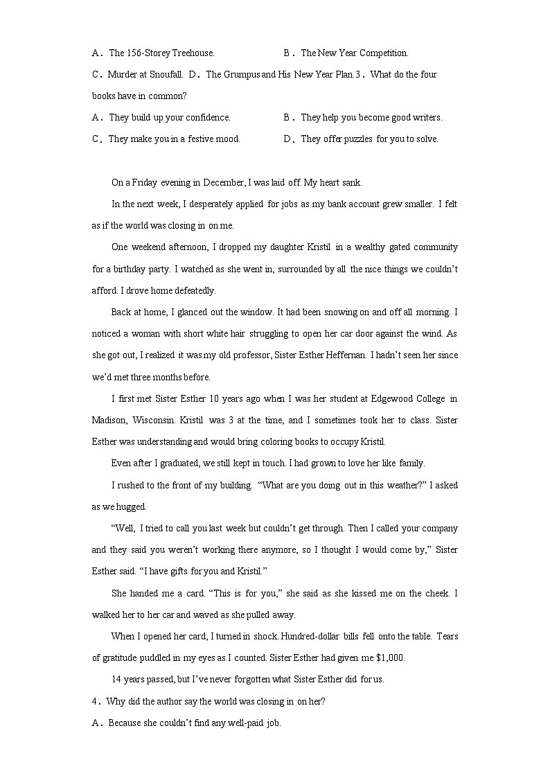 2023届河南省安阳市高三第三次模拟英语试题（含解析）02