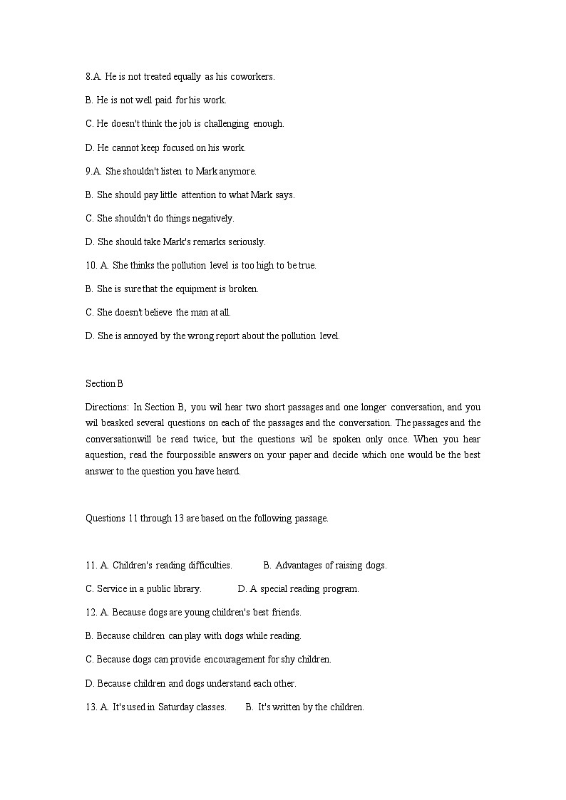 上海市晋元高级中学2020-2021学年高二下学期期末测试英语试题02