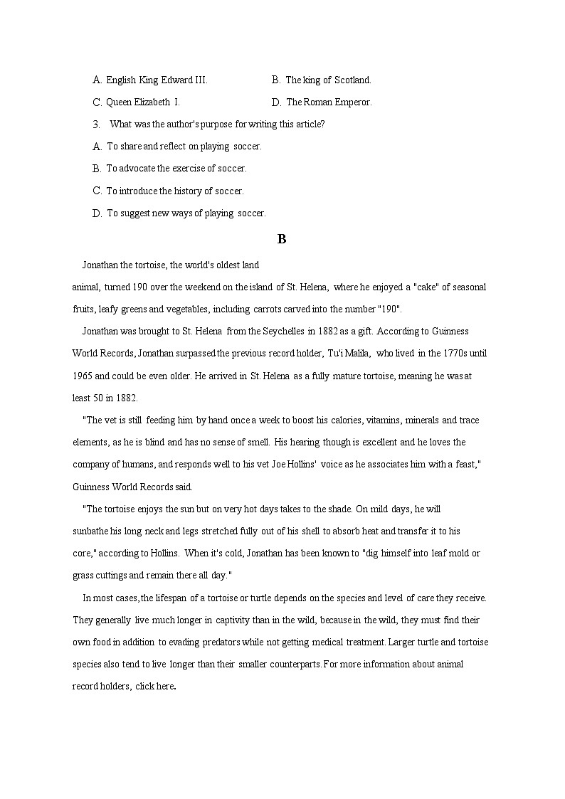 2023年广东省汕头市龙湖区高考英语三模试卷-普通用卷02