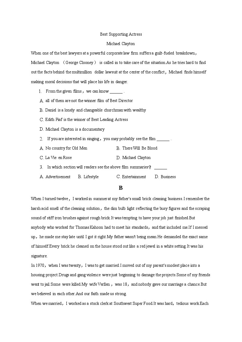 2022-2023学年黑龙江省齐齐哈尔重点中学高二（下）期中英语试卷-普通用卷02