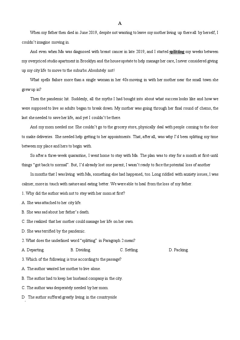 精品解析：广东省佛山市禅城实验高级中学2022-2023学年下学期高二3月英语试题（解析版）02