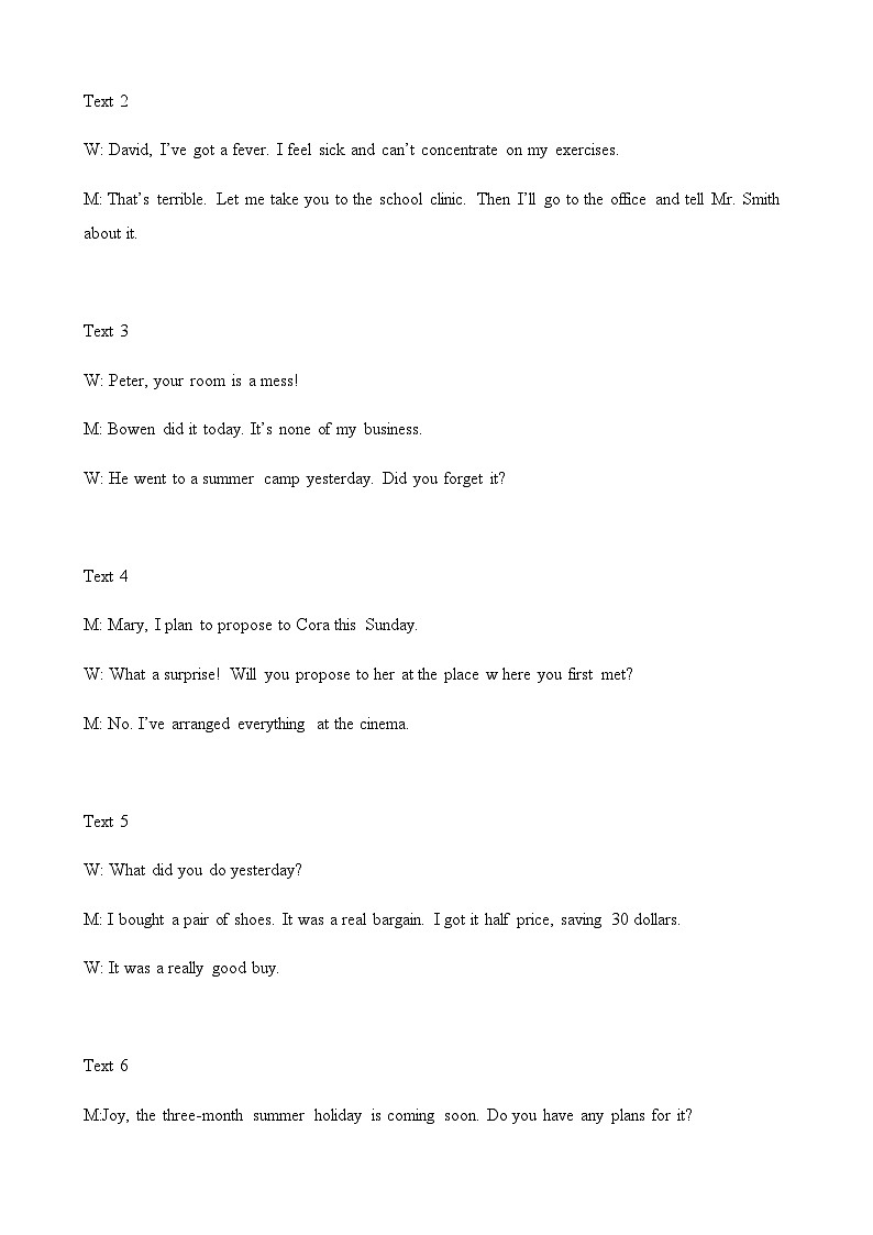 2022-2023学年四川省南充市嘉陵区高二下学期6月月考英语试题含答案03