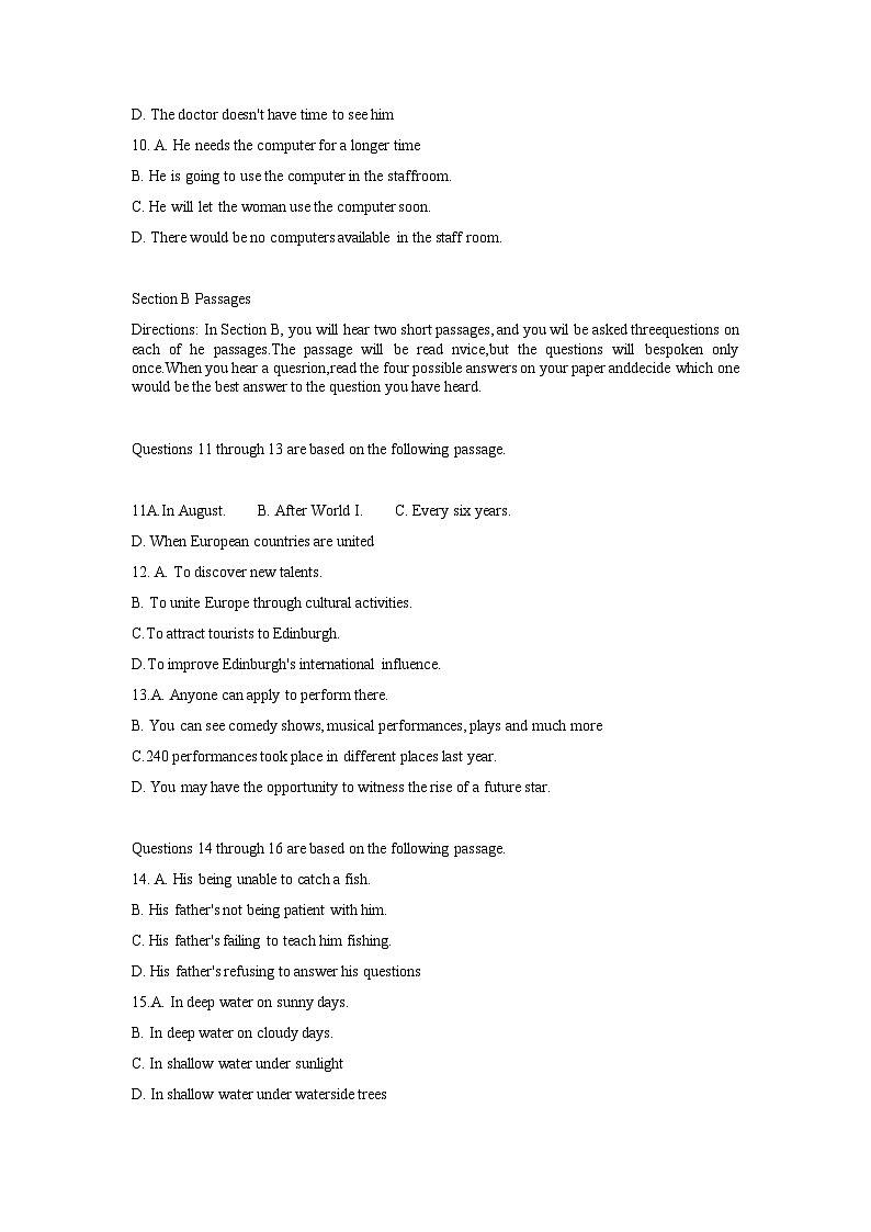 2022-2023学年上海市向东中学高二下学期期中考试英语试卷含答案02