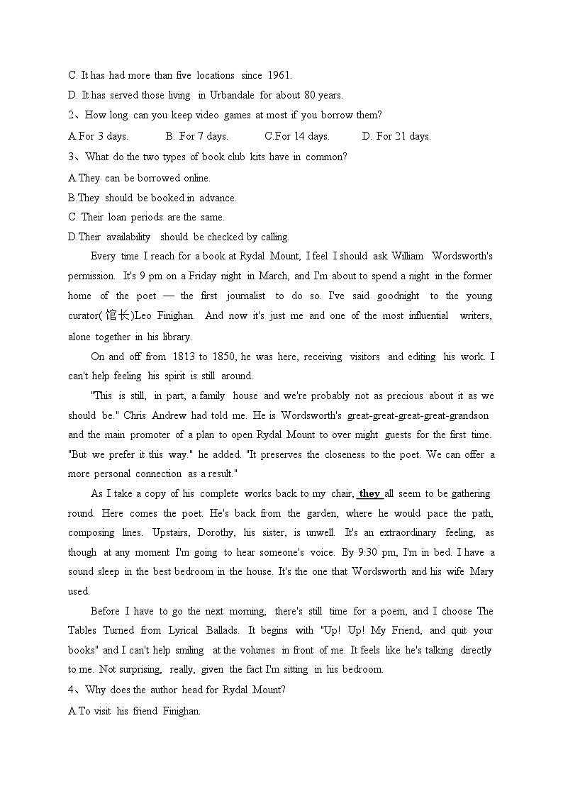 江苏省四所百强中学2022-2023学年高二下学期6月月考英语试卷（含答案）第2页