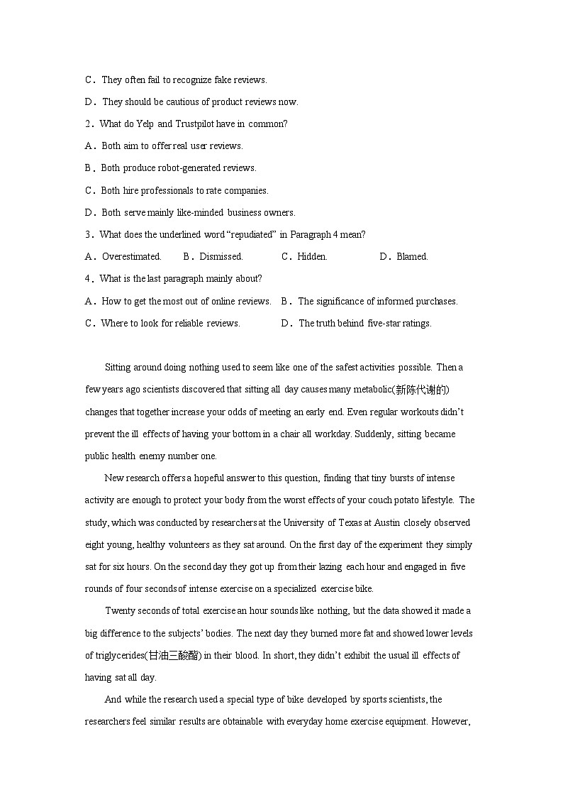 广东高考英语阅读理解专项训练02