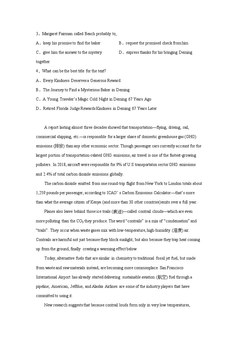 河南高考英语阅读理解专项训练02